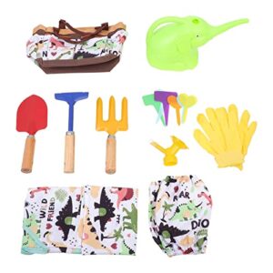 Balacoo Kids Gardening Tool Set Watering Can Gardening Apron Gloves Rake Plant Tag Outdoor Kids Garden Set Beach Sand Toy For Garden Backyard Outdoor Toys