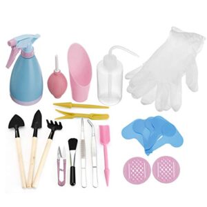 RanDal 23 Sets Garden Tools Set 23Pcs/Set Succulent Transplanting Garden Planting Bucket Shovel Hand Tools Set Bonsai Set Kit Garden Watering Tools Ki