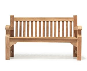 Gladstone Teak Park 3 Seater Garden Bench 1.5m - 5ft Garden Bench - Jati Brand