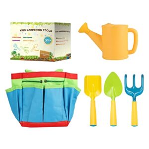 HLJS Garden Tool for Children Garden Tools Toy Tools Set with Watering Can Garden Toy Set for Children (5 Pieces)