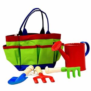 Kids Outdoor Playing Garden Tools Set & Carry Bag Toy Playset with Accessories