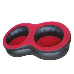 Inflatable Chair Sofa Blow Up Seat Gaming Lounger Indoor Outdoor Camping Garden Stylish Red Design Soft Plush Fabric Double