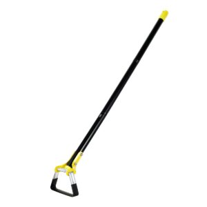 Garden Hoe Tool 47 Inch Stainless Steel Sharp Stirrup Loop Hoe Ergonomic Long Handle Adjustable Weeding Tool(3 sections 1.2m)