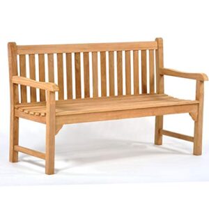 Warwick 3 Seater Grade A Teak Wooden Garden Bench - Wood Park Bench 5ft 150cm 1.5 Meters