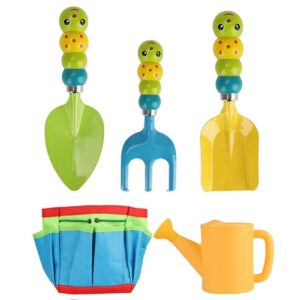 RXLLSY Kids Gardening Set Children Planting Toys with Shovel Rake Garden Tools Bag and Watering Can Toddler Beach Toys
