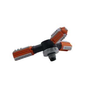 Gardening Watering System Tools 1/2" External Thread 3 Arm Automatic Rotating Sprinkler Sprinkler Lawn Watering Sprinkler Garden Agricultural Irrigation Equipment (Color : Orange with Black)