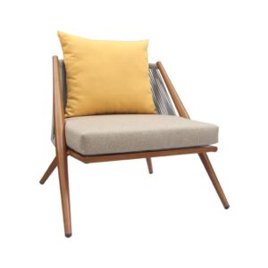 DTKJ Deckchairs Garden X Rocking Chair With Cushion Side Table Foot Stool Combination Rattan Recliner Garden Furniture Outdoor Indoor Lazy Sofa Leisure Chair Balcony Nap Chair Aluminum Frame