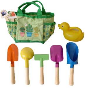 Grbewbonx Garden Tool for Children 9 Pieces Kids Garden Tools Play Tools Set with Shovel Garden Toy Set for Boys Girls