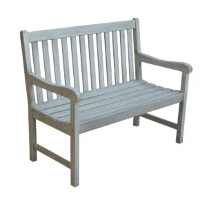 Gardenesque Wooden Garden Bench | 2 Seater Garden Bench | Wood Garden Benches Outdoor | W107 x D59 x H89cm