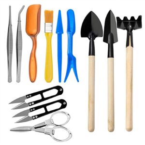 YDDM 12Pcs Succulent Plants Tool Mini Garden Hand Transplanting Gardening Tool Set Miniature Planting Indoor Bonsai Gardening Kit (Color : 12pcs)