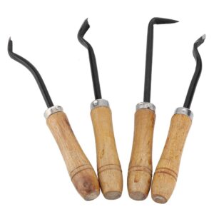 4Pcs Bonsai Tool Set Handmade Sharp Bonsai Engraving Blade Carving Chisel Steel Garden Fruit Tree Grafting Tool Ki