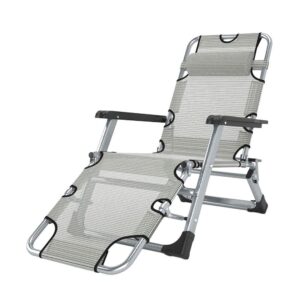 GAOZHEN Patio Chairs Reclining Sun Loungers Zero Gravity Chaise Lounges Outdoor Garden Rocking Deck Chair For Beach Camping Support 440lbs (Color : Gray)