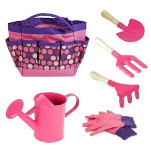 FXQIN Kids Gardening Tools Set Colorful Children Garden Tools Fun STEM Toys with Watering Can