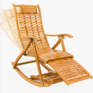 Folding Wooden Reclining Sunlounger