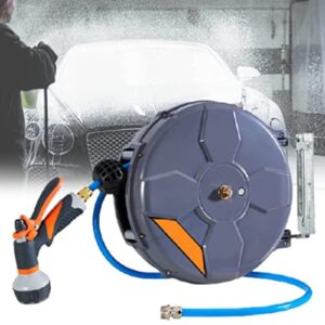 Retractable Garden Hose Reel Auto Rewind Portable Wall-Mounted for Garden Lawn Watering Equipment Garden Watering Car Washing