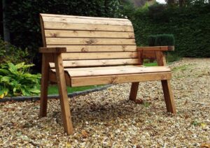 Traditional Two Seater Wooden Garden Bench Charles Taylor Outdoor Furniture