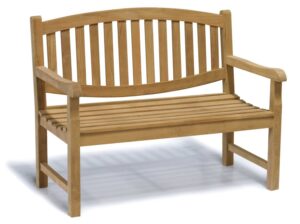 Kennington Oval Teak 2 Seater Garden Bench - 4ft Garden Bench - Jati Brand