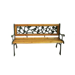 HYGRAD® Wooden Vintage Garden Bench Outdoor Rose Design Garden 3 Seater Bench Sturdy UK Fast Delivery