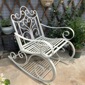 Outdoor garden bench terrace rocking chair