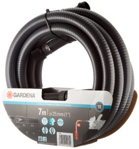 Gardena Suction 7 m: Robust suction hose for connection to the garden pump with suction filter and backflow stop
