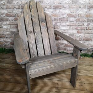 Koopman Adirondack Wooden Relaxing Chair For Patio/Garden Natural Grey Wash Outdoor/Indoo
