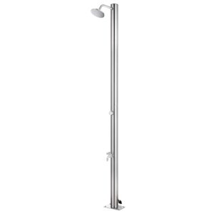idaXL Garden Shower Stainless Faucet Stands Outdoor Garden Bath Accessory Outdoor Shower System Tower Outdoor Garden Patio Stainless Steel