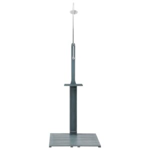 Cikonielf Wooden Garden Shower 75 x 75 x 221 cm Multifunctional Tower Shower Nozzle Swivel Water Pressure Adjustable Anthracite