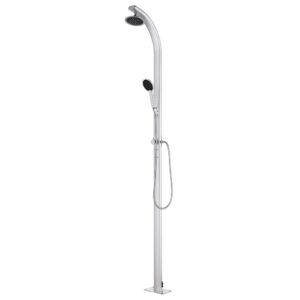 idaXL Garden Shower Bath Faucet Stands Garden Outdoor Bath Accessory Outdoor Shower Tool System Tower Patio Outdoor Garden Aluminium