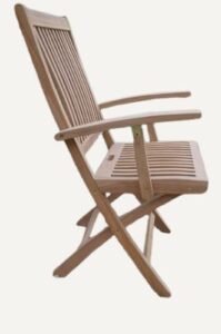 Field & Hawken - Lulworth Folding Teak Garden Armchairs |Premium Teak Folding Outdoor Armchairs |Quality Certified Indonesian Plantation Teak | Delivered Fully Assembled