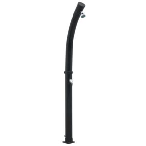 idaXL Solar Shower Convenient Energy Saving Environmentally Friendly Garden Swimming Pool Portable Divisible Outdoor Showers Black 214cm 20L