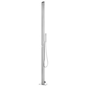 idaXL Garden Shower Bath Faucet Stands Garden Outdoor Bath Accessory Outdoor Shower System Tower Patio Outdoor Garden Stainless Steel