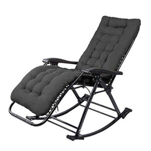 GAOZHEN Deck Chair in Garden Outdoors Zero Gravity Patio Chair Sun Rocking Loungers With Cotton Pad Supports 200kg Office Beach Adjustable Portable Chai