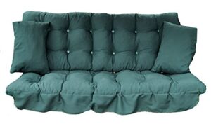 GB Leisure Garden Patio 3 Seater Replacement Swing Hammock Bench Cushion Set Dark Gree