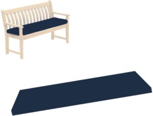 Navy Waterproof Bench Cushion Pads for Garden Furniture Patio Chair Bench Padding Comfortable and Removable 2 3 4 Seater (2 Seater)