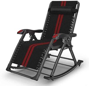 Z&y GLAa Adjustable Long Chairs Outdoor Relax Rocking Chair Armchairs Footstools for Garden Pool Beach Camping/B