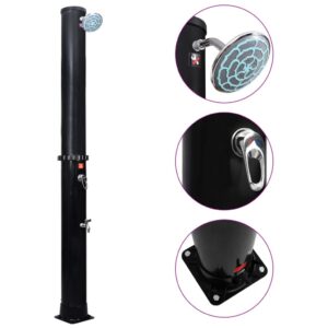 idaXL Outdoor Solar Shower with Shower Head and Faucet Garden Swimming Pool Solar Heating Powered Shower Outdoor Showering Stand 35 L