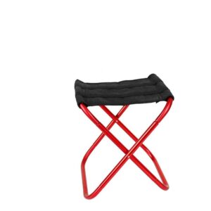 WSS Shoes Portable Chair Camping Fishing Chair Folding Chair Lightweight Folding Picnic Chair Aluminum Garden Furniture Portable Fishing Seat-Gray-L Folding chair (Color : Red-M)