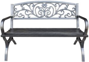 AMZOPDGS Patio Bench Park Bench Outdoor Conversation Couch