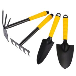 Garden Tool Set 4 Piece Gardening Tools Multifunctional Portable Heavy Duty Supplies Garden Tool Kit for Outdoor Gardening and Indoor Succulents
