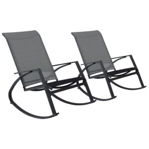 Garden Rocking Chairs 2 pcs Outdoor Furniture Set All Weather Outdoor Patio Rocking Chair With Armrests For The Pool