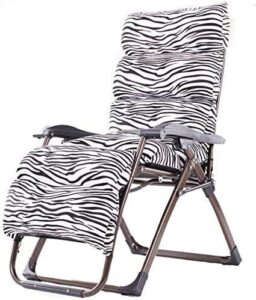 Outdoor Rocking Chair For Adults Zero Gravity Patio For Heavy People - Reclining Folding Barbell For Garden Portico Portico Portico Support 200 Kg (Color : Tiger Pattern)