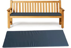 Waterproof seat pads for garden chairs Indoor & Outdoor Garden Sofa Foam Seat Pad patio bench Cushions Pad (3 Seater Bench 140CM x 45cm x 5cm