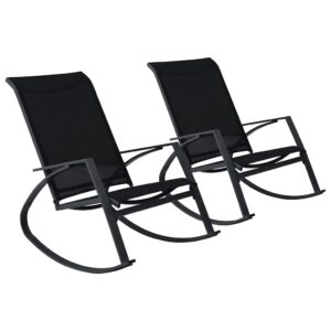 Garden Rocking Chairs 2 pcs Outdoor Furniture Set All Weather Outdoor Patio Rocking Chair With Armrests For The Pool