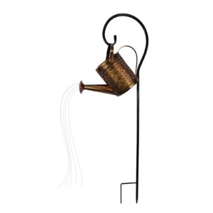 secruk Starry Sky Shower Garden Art Light DecorationSolar Garden Shower LampGarden Art Watering Can LightsInnovative Outdoor Iron Shower Lamps charming