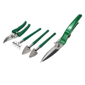 SANON Garden Tools Set 10 Pieces Gardening Hand Tools with Stroage Case for Digging Planting Pruning