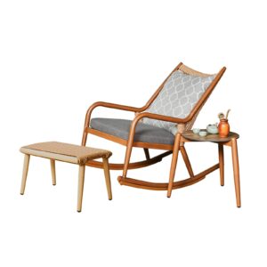 Outdoor Rocking Chair Recliner Indoor Balcony Leisure Lazy Sofa Chair