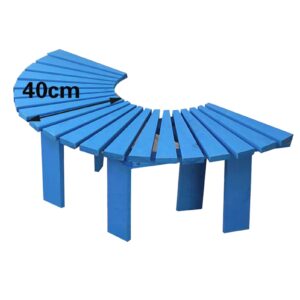 Outdoor garden solid wood round tree bench Park seat fan-shaped bench