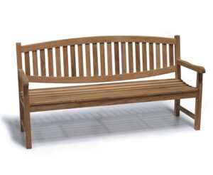 Kennington Oval 4 Seater Garden Bench 1.8m - Teak 6ft Garden Bench - Jati Brand
