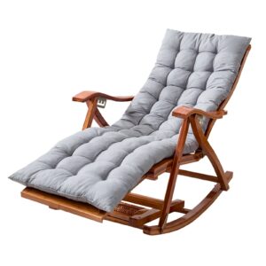 INTHEL Folding Bamboo Rocking Chair With Cushion