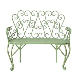 AMZOPDGS 40 inch Antique Garden Bench 2 Seater Metal Park Bench